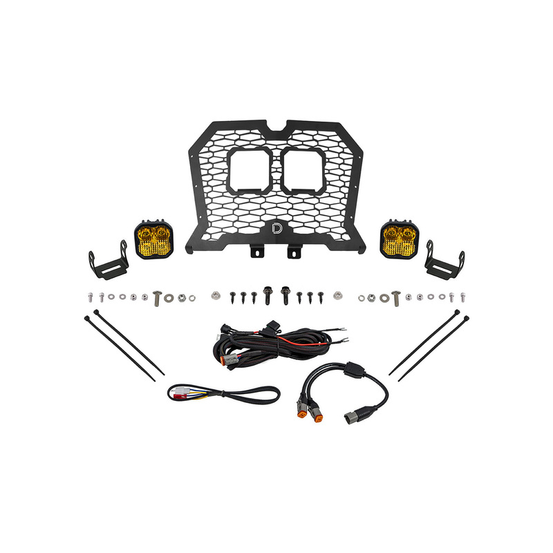  Diode Dynamics - Stage Series LED Grille Kit for2019-2024 Polaris RZR XPSport Yellow Combo